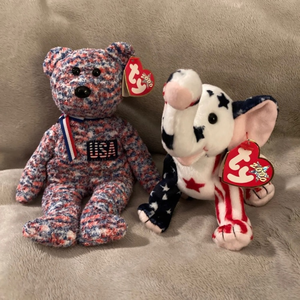 Vintage Beanie Baby (2000) Patriotic Duo